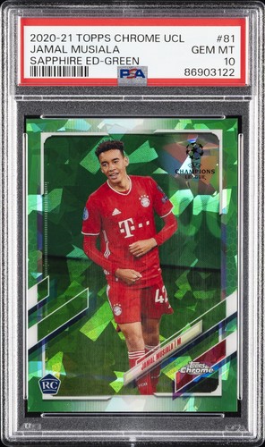 Jamal Musiala 2020 Topps Chrome Sapphire Green 17/75