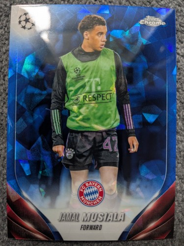 Jamal Musiala 2023 Topps Chrome Sapphire UEFA Sapphire