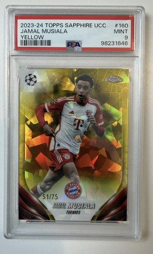 Jamal Musiala 2024 Topps Chrome Sapphire Yellow /75