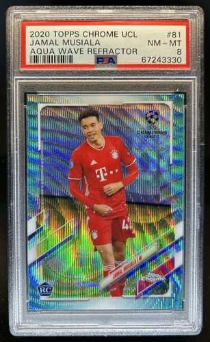 Jamal Musiala 2020 Topps Chrome UEFA Aqua Wave /199