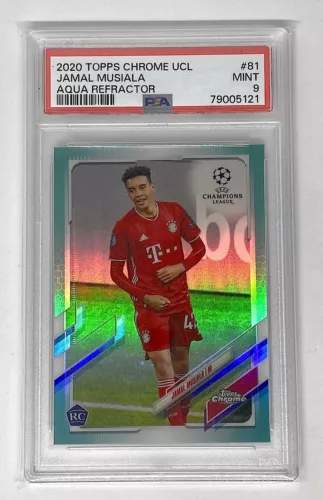Jamal Musiala 2020 Topps Chrome UEFA Champions League Aqua /199