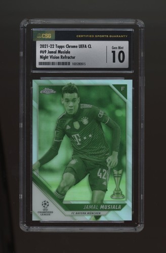 Jamal Musiala 2021 Topps Chrome UEFA Champions League Refractor #69