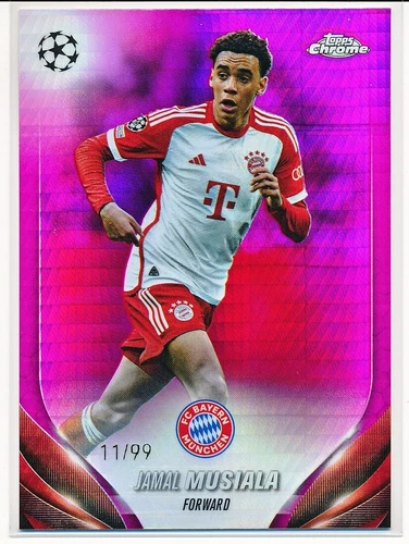Jamal Musiala 2023 Topps Chrome UEFA Champions Pink Prism Refractor /99
