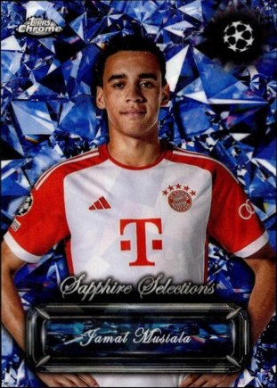 Jamal Musiala 2023 Topps Chrome UEFA Club Competitions Sapphire