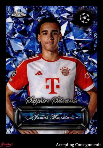 Jamal Musiala 2023 Topps Chrome UEFA Club Competizioni Sapphire