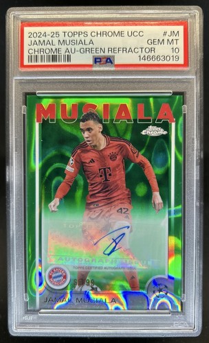 Jamal Musiala 2024 Topps Chrome UEFA Green Lava Refractor /99