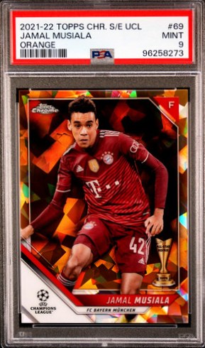 Jamal Musiala 2021 Topps Chrome UEFA Orange /50