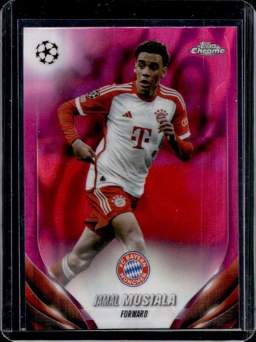 Jamal Musiala 2023 Topps Chrome UEFA Pink Lava Refractor