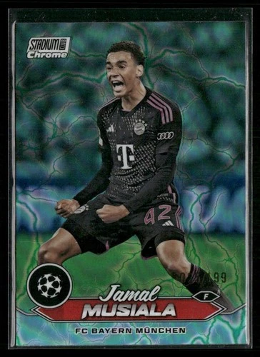 Jamal Musiala 2024 Topps Chrome UEFA Refractor 025/199