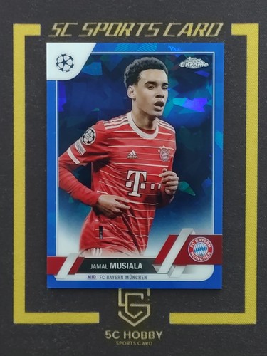 Jamal Musiala 2023 Topps Chrome UEFA Sapphire