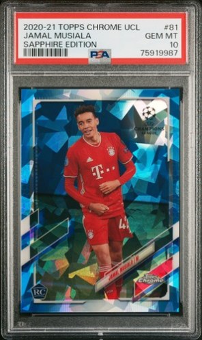 Jamal Musiala 2020 Topps Chrome UCL Sapphire