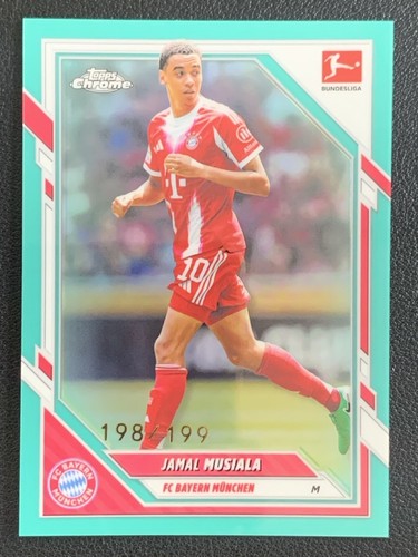 Jamal Musiala 2025 Topps Cromo Bundesliga Aqua Refractor /199