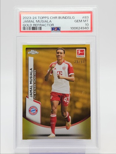Jamal Musiala 2023 Topps Cromo Bundesliga Gold Refractor /50