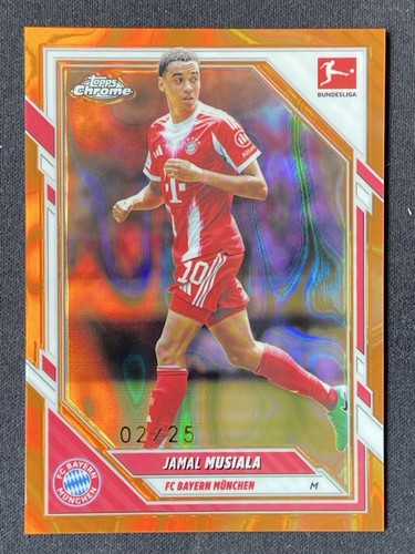 Jamal Musiala 2025 Topps Cromo Bundesliga Naranja Lava Refractor /25