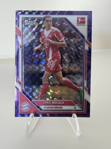Jamal Musiala 2026 Topps Cromo Bundesliga Purple Geometric /75