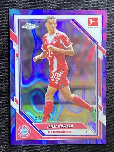 Jamal Musiala 2025 Topps Cromo Bundesliga Purple Lava Refractor /75