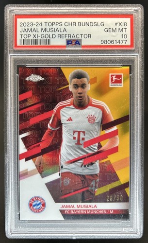 Jamal Musiala 2023 Topps Cromo Bundesliga Refractor Oro /50