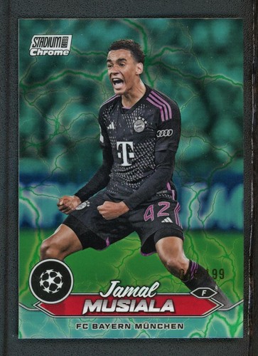 Jamal Musiala 2024 Topps Cromo Estadio Club UEFA Champions League Aqua /199