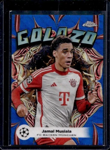 Jamal Musiala 2023 Topps Cromo UEFA Azul Onda Refractor /75