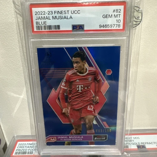Jamal Musiala 2022 Topps Finest Azul /150