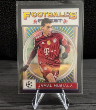 Jamal Musiala 2021 Topps Finest Black Refractor /25