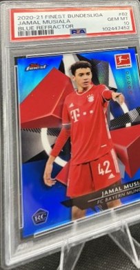 Jamal Musiala 2020 Topps Finest Blue Refractor /150