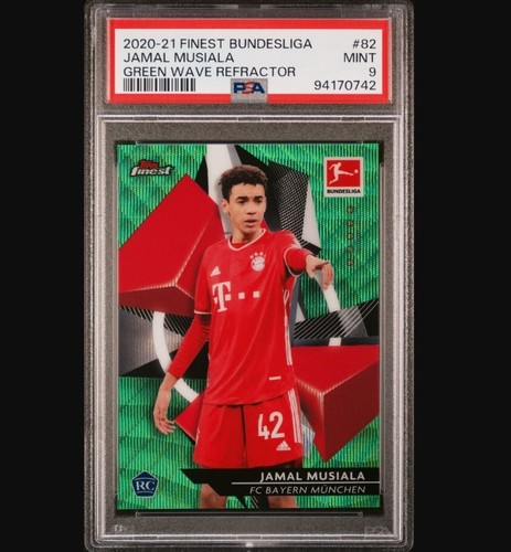 Jamal Musiala 2021 Topps Finest Green Wave /99