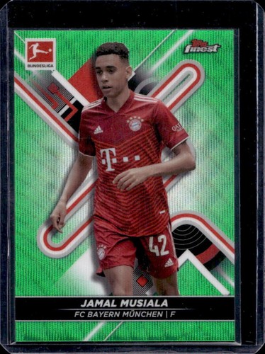 Jamal Musiala 2021 Topps Finest Green Wave /99