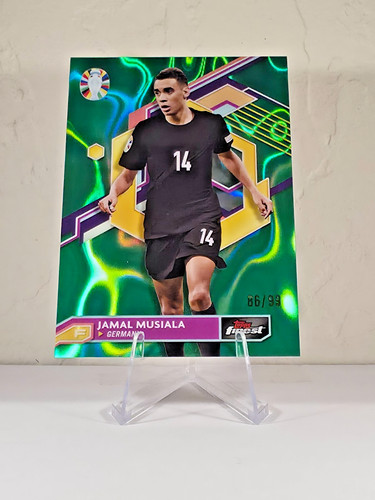 Jamal Musiala 2023 Topps Finest Lava Verde /99