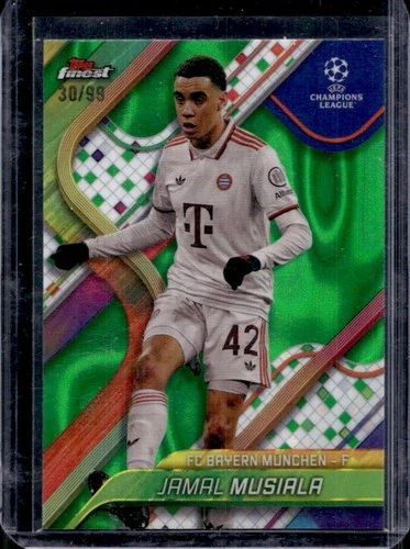 Jamal Musiala 2024 Topps Finest Lava Verde Refractor /99