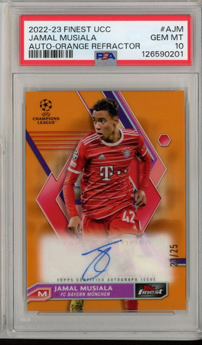 Jamal Musiala 2023 Panini Finest Orange /25