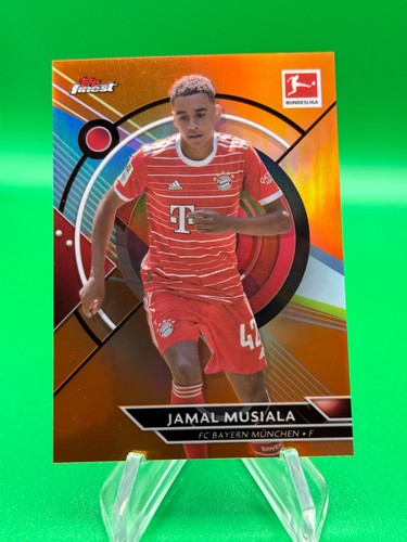 Jamal Musiala 2022 Topps Finest Orange Refractor /25