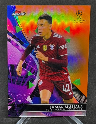 Jamal Musiala 2021 Topps Finest Orange Refractor /25