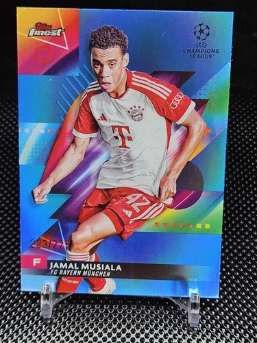 Jamal Musiala 2023 Topps Finest UEFA Blue Refractor /275