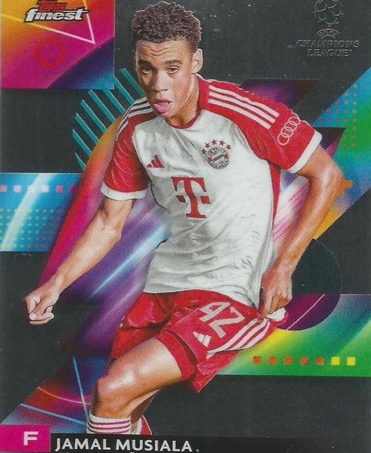 Jamal Musiala 2023 Topps Finest UEFA Club Competitions