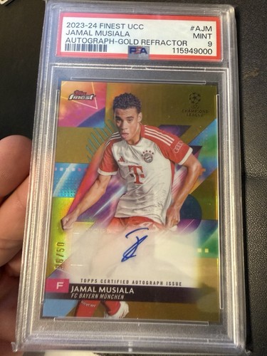 Jamal Musiala 2024 Topps Finest UEFA Gold Refractor /50