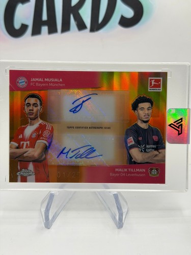 Jamal Musiala / Florian Tillman 2025 Topps Cromo Bundesliga Orange /25