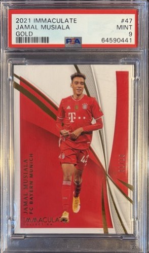 Jamal Musiala 2021 Panini Immaculate Gold /10