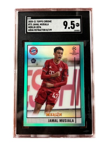 Jamal Musiala 2020 Topps Merlin Chrome Aqua /199