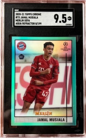 Jamal Musiala 2020 Topps Merlin Chrome Aqua /199