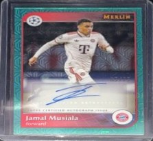 Jamal Musiala 2024 Topps Merlin Chrome Aqua Mojo /75