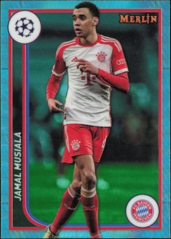 Jamal Musiala 2023 Topps Merlin Chrome Aqua Prism