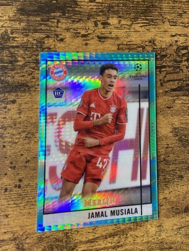 Jamal Musiala 2020 Topps Merlin Chrome Aqua Prism
