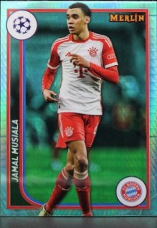 Jamal Musiala 2023 Topps Merlin Chrome Aqua Prism Refractor