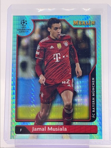 Jamal Musiala 2021 Topps Merlin Chrome Aqua Prisma