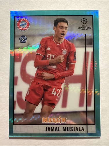 Jamal Musiala 2021 Topps Merlin Chrome Aqua Prizm