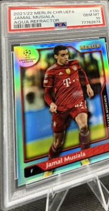 Jamal Musiala 2021 Topps Merlin Chrome Aqua Refractor /199