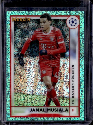 Jamal Musiala 2022 Topps Merlin Chrome Aqua Speckle /199