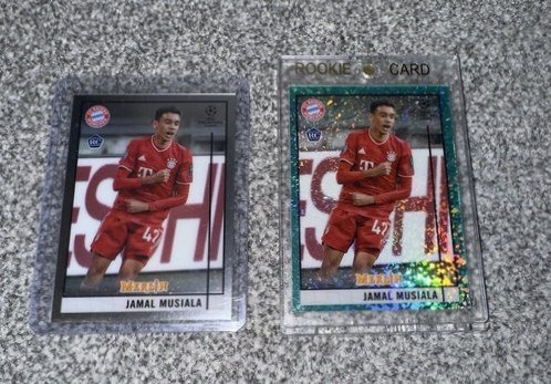 Jamal Musiala 2021 Topps Merlin Chrome Aqua Speckle Refractor /175