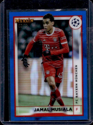 Jamal Musiala 2022 Topps Merlin Chrome Blue Refractor /75